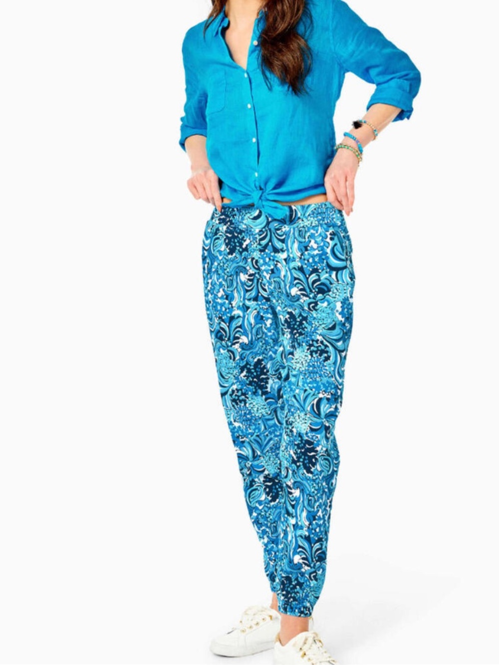 NWT Lilly Pulitzer Rici Jogger Pants Mermazing Sz S - Picture 13 of 13